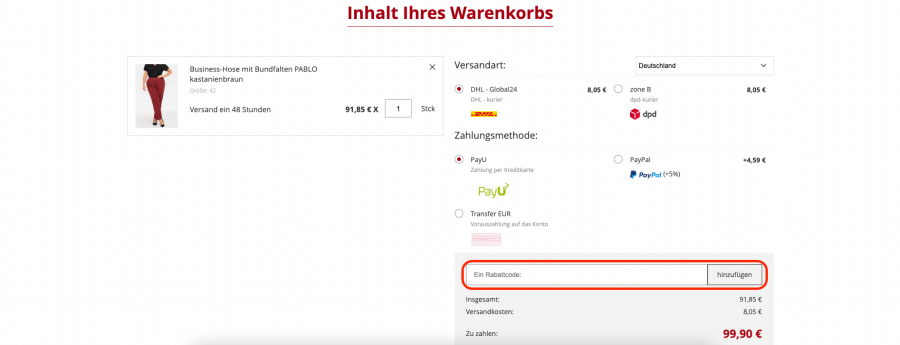 Box für Karko rabattcode